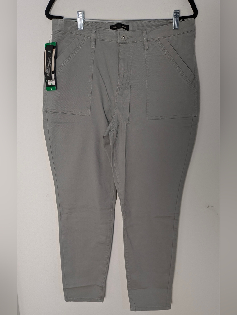 NEW! Women’s Banana Republic High Rise Twill Pants - Gray Size 12 Casual - Picture 3 of 13